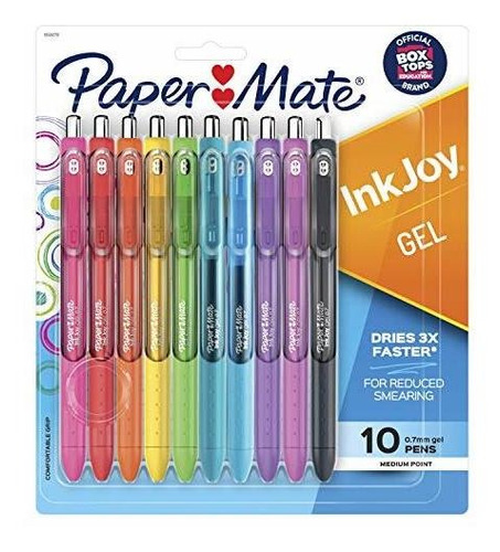 Bolígrafos De Gel Mate De Papel | Plumas Inkjoy, Punto Medio