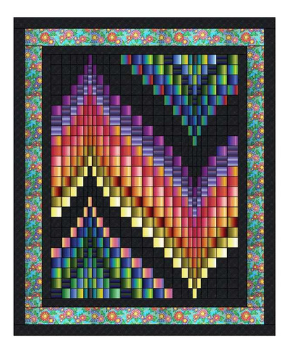 Colcha Prism Bargello Strip Quilt Benartex Gradacion