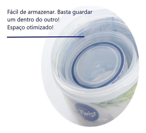 Pote para alimentos Lock locknlock freezer LLS131 vasilha sorvete mousse biscoito