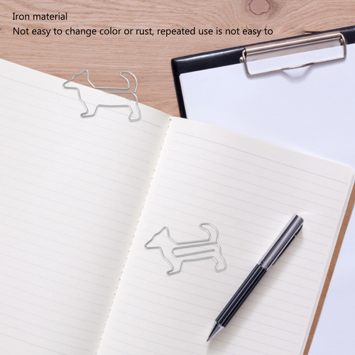 Lindos Clips De Papel, 100 Unidades, Con Forma De Perro, De
