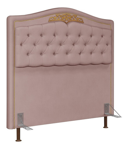 Cabeceira Cama Box Casal King 195cm Imperial J02 Suede Rosê 