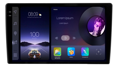 Multimídia Universal 9 Pol Adak G2 Qled 2ram 32gb Carplay 