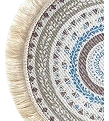 2 Mantel Individual Con Flecos De Mandala Boho Estilo D