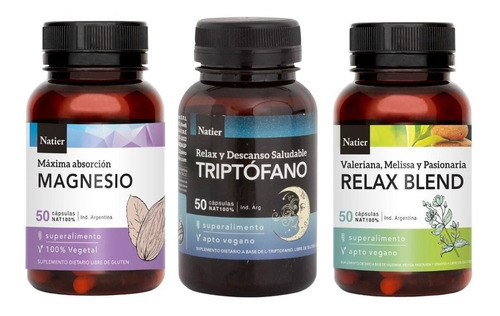 Plan Relajación: Magnesio + Triptófano + Relax Blend Natier