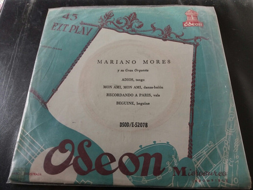 Vinilo Single De Mariano Mores  Adios(v108