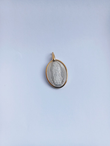 Dije Vírgen De Guadalupe Y Juan Diego Plata Pura Plateado (Usado)