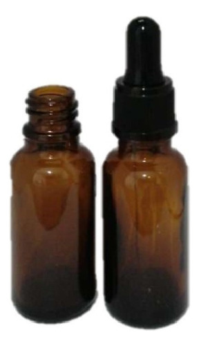 100 Botella Gotero Pipeta Vidrio 20ml Ambar(it-95)
