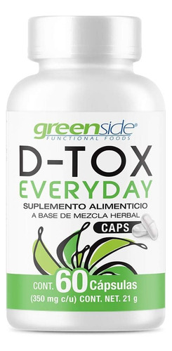Greenside D-tox Everyday 60 Caps Sabor Nd
