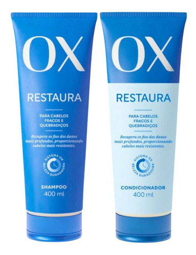  Shampoo + Condicionador Ox Restaura 400ml
