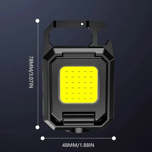 Mini Lanterna Led Para Chaveiro Com Luzes Cob Duplas