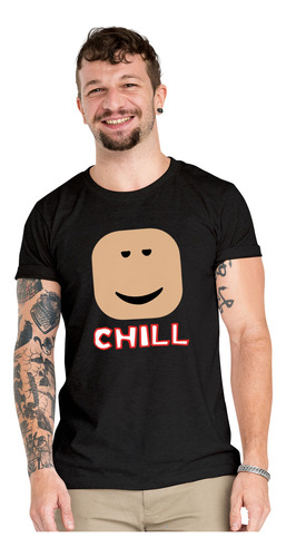 Polera Roblox Chill Face Gamer Algodón Orgánico Wiwi