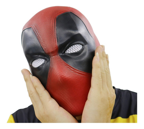 Máscara De Látex De Deadpool Para Disfraz De Fiesta De Hallo