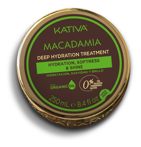 Imagen 5 de 7 de Máscara De Tratamiento Kativa Macadamia 250ml