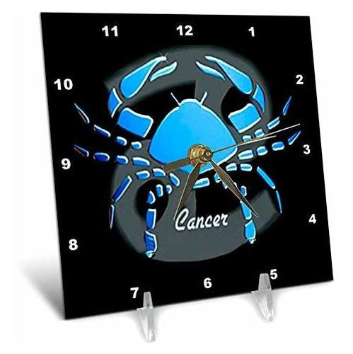 3drose Cancer - Reloj De Escritorio Con Signo Del Zodiaco, 6