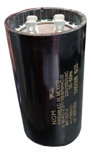 Capacitor De Arranque 189uf - 227mfd, 220/250vac Marca Ngm