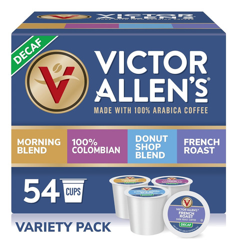Victor Allen's Café, Variedad Decaf, K-cups, 54 Unidades
