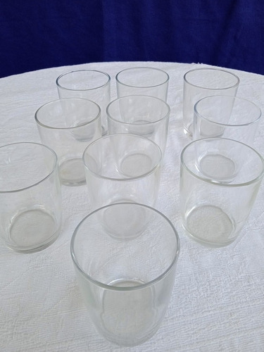 Vasos De Vidrio Cortos Lisos Estilo Cocteleros 10 Unidades