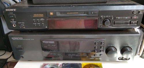 Som Montado Sony Md Player Je 530 + Receiver Kenwood + Caixa