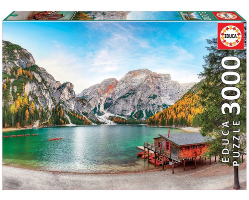 Rompecabezas Educa 3000 Piezas Lago Braies En Otoño Italia