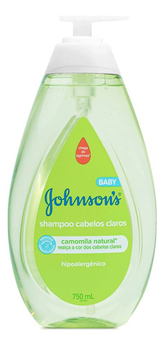  Shampoo Para Bebê Johnson's Baby Para Cabelos Claros, 750ml