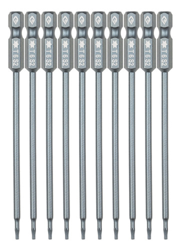 10 Peças Segurança Torx Bit Set 1/4-inch Drive Tamper Proof
