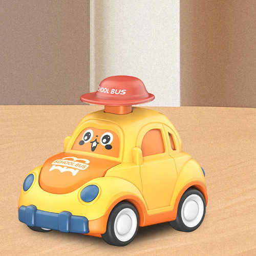 2 Lindo Coche De Juguete Push And Go, Regalo De Amarillo