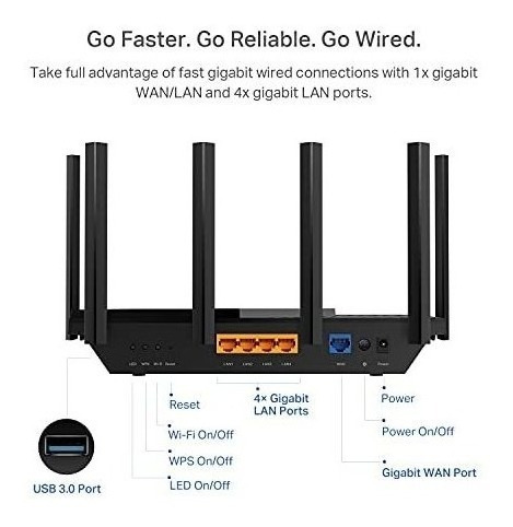 Router Tp-link Ax5400 Banda Dual Inalámbrico -negro