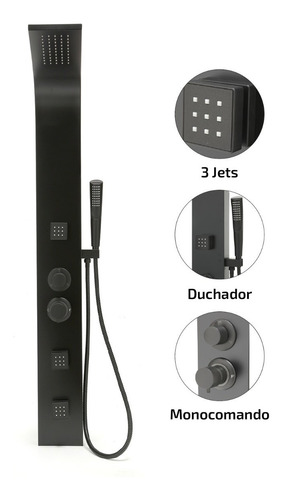 Imagen 7 de 10 de Ducha Escocesa Hidromasaje Columna Jets Acero Duchador Mano