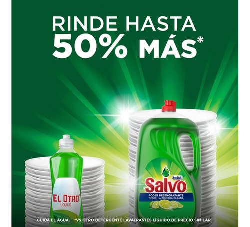 Lavatrastes Liquido Salvo Total Limón 2.6 L