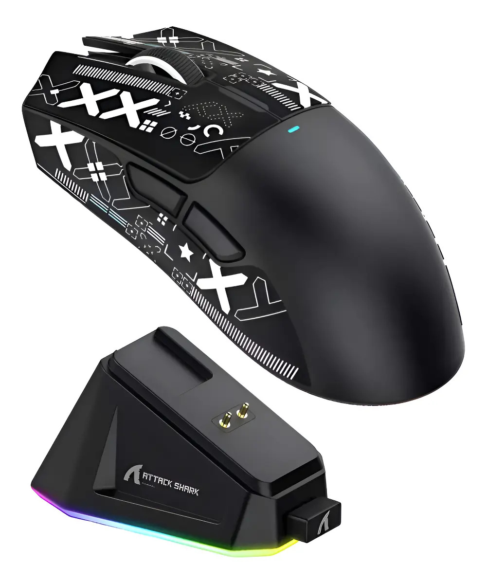 Mouse Gamer Attack Shark X11 Sem Fio 2.4GHz Bluetooth USB
