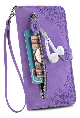 Funda Tipo Cartera De Piel Tipo Cartera Con Cierre Cruzado P