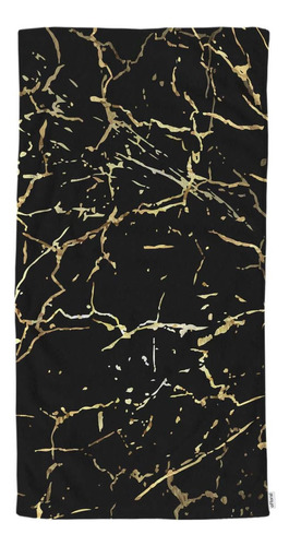 Toalla De Mano Ofloral Gold Black Marble Texture Art Pr