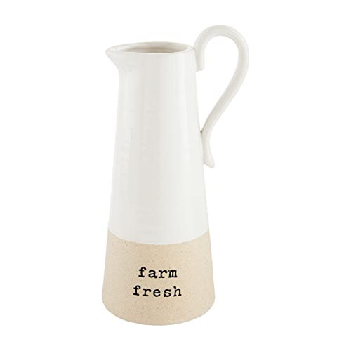 Stoneware Pitcher Bud Vase, Medium, Farm Fresh, 7.25  X...