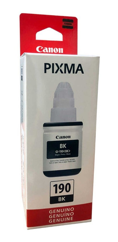 Botella Tinta Canon 190 Negro Gi-190 Bk 0667c001aa Original