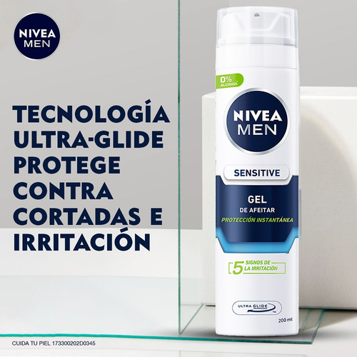 Gel Para Afeitar Nivea Men Sensitive Para Piel Sensible 200ml