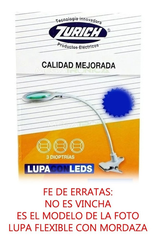 Imagen 2 de 10 de Lupa Vincha Cabeza Manos Libres Aumento Luz Led Liviana New