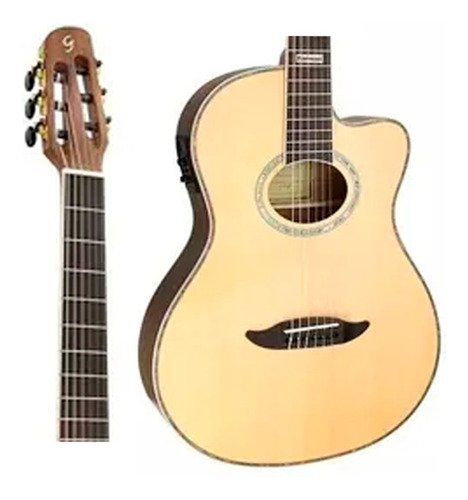 Violão Flat Cutaway Nylon Gnf3 Ceq Ns Natural Satin