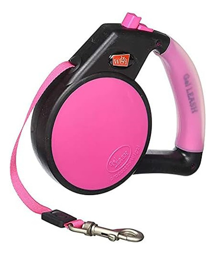 Correa Con Mango De Gel Retráctil Wigzi, Pequeña, Rosa