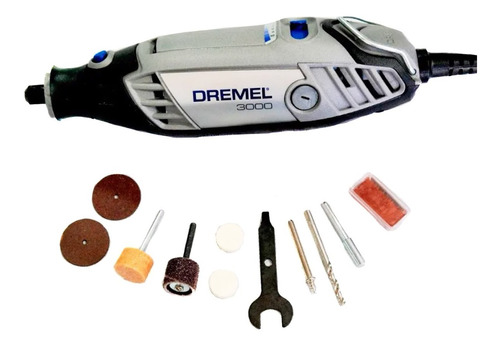 Combo Dremel Mototool 3000 Con 10 Accesorios Y Caja Metal