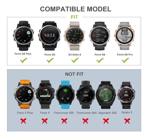Correa Pulso Garmin Fenix 5s 5s Plus 6s Pro 6s 20mm