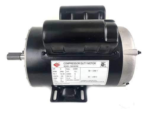 3 Hp 3450 Rpm Monofásico 56 Marco 230v 15 Amp 5/8  Eje Nema 