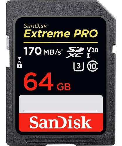 Tarjeta de memoria Sandísk Extreme Pro de 170 MB/s y 64 GB
