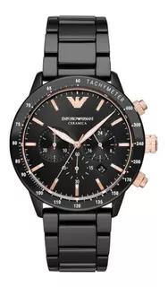 Reloj Emporio Armani Ar70002 Cerámica Original Color De La Correa Negro