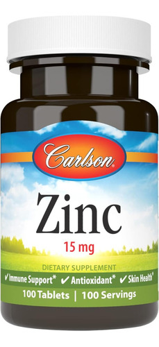 Zinc 15 Mg Carlson 100 Tabletas