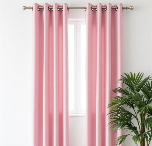 Nx Cortinas Blackout Argollas Largas Tipo Hotel~ Varios