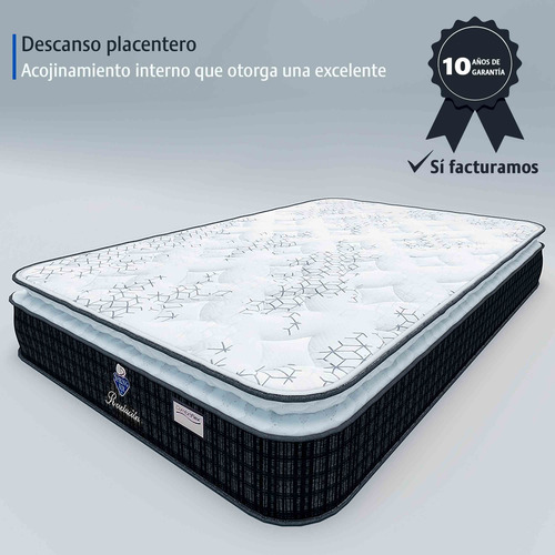 Colchón Spring Air Suave De Lujo Vainilla Queen Size + Box