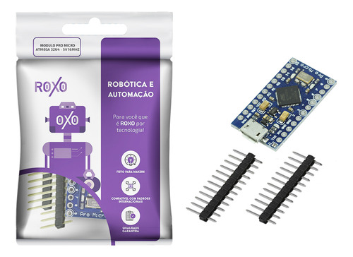 Placa Robótica Pro Micro Atmega 32u4 5v 16mhz - Roxo