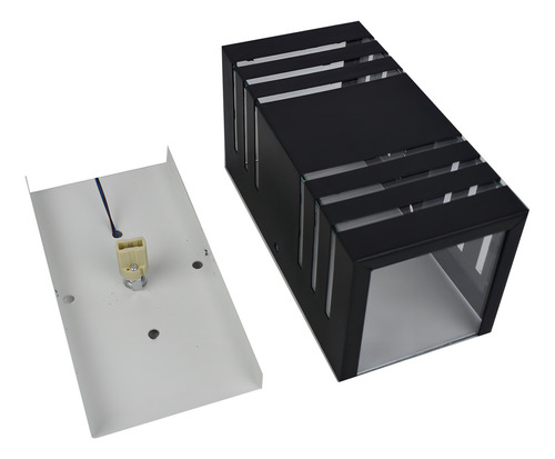 9x Arandela 2 Focos 6 Frisos Efeito Ext 20cm + Led Incluso Estrutura Branco Quente
