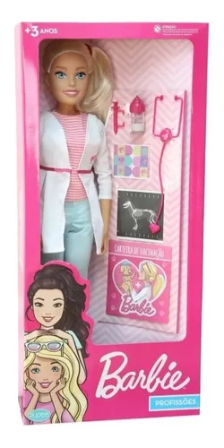 Boneca Barbie Veterinária 70 Cm Grande Divertida Lançamento