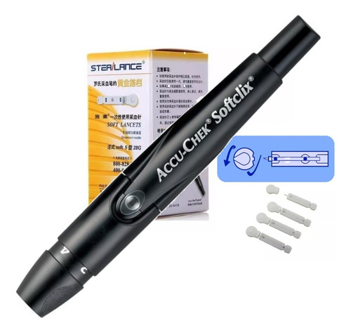 Lancetero Ó Puncion Accu Chek Softclix + 50 Lancetas